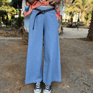 PANTALÓN TENCEL LISOS CON CINTURÓN